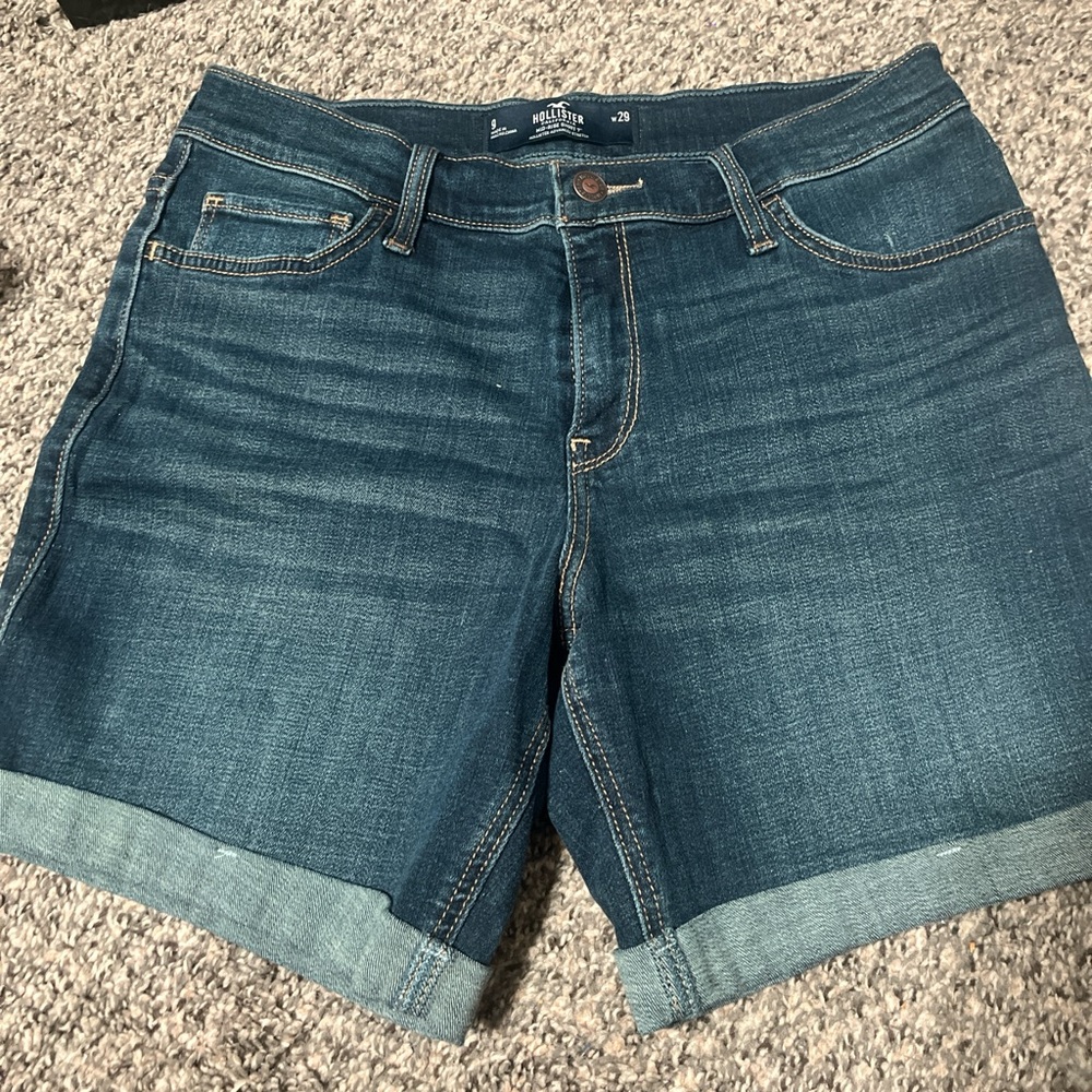 Hollister Dark Blue Jean Shorts for Women